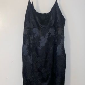 mini embroidered black dress